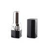 Tubo de batom quadrado preto de 12,1 mm do mesmo calibre de marca famosa, tipo com fecho magnético giratório, material de embalagem para tubo de protetor labial que muda de cor