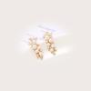 Pendientes asimétricos de perlas de imitación estilo coreano para mujer, vintage, de plata 925, con pasador Tremella, pequeños y frescos, para estudiantes.