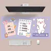 Mouse pad de texto atrai dinheiro desenho animado super grande fique rico torne-se rico mesa de computador novo modelo meninas alto mesa de escritório teclado