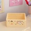 Caixa de armazenamento de mesa Little Red Book Girl's Heart, batom para cuidados com a pele, mini organizador dobrável, cesta de compras Kulomi