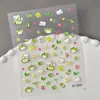 Pegatinas para Uñas de Gatito Suave y Lindo de Dibujos Animados 3D Impermeables Gatito Manzana Pegatinas para Uñas en Relieve para Niños Modelo Sl