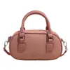 Bolsa Boston de Mão com Textura de Couro Elegante para Mulheres 2025 Novo Estilo Coreano Bolsa Transversal de Nicho Bolsa de Ombro para o Dia a Dia