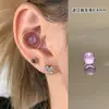 ¡Morado Fantasía! Colección Única de Clavos para Hueso del Oído Clavo de Acero de Titanio Personalizado Clavos Planos para Oreja Clavo Coclear Joyería para Oreja Morada Venta al por Mayor