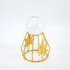 Esfera de Cristal de Lujo Ligero Estilo Europeo Metal Hierro Forma Geométrica Base de Bola de Agua Forma Redonda de Pájaro Decoración para el Hogar