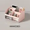 Caja de Almacenamiento con Divisores para Cajones, Papelería para Estudiantes, Organizador de Escritorio, Portalápices Multifuncional, Estante de Almacenamiento para Escritorio