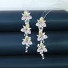 Brincos Florais de Zircônia Design de Nicho Luxo Leve Brincos Distintivos Brincos Super Fada para Mulheres de Verão
