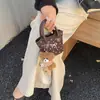Bolsos Infantiles Otoño/Invierno Nuevo Estilo Puntos Estrella Felpa Cesta de Verduras Bolso de Mano Moderno Oso Pequeño Niña Hombro Único Cruzado
