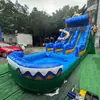 Escorregador Aquático Inflável Infantil, Formato de Desenho Animado Guepardo, Instalação de Brincadeiras Aquáticas ao Ar Livre com Piscina