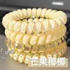 Diadema para el pelo tipo cable de teléfono de lunares de alta calidad, fresca y versátil para el verano, banda elástica duradera para mujer, alta elasticidad y apariencia elegante