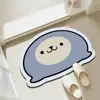 Alfombra de Piso Absorbente de Secado Rápido de Dibujos Animados para Baño Suave de Lodo Diatomeas Alfombra Irregular para Puerta Entrada de Inodoro Alfombra de Piso Resistente al Desgaste Antideslizante