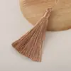 Borla Corta y Gruesa de 8 cm Vertical Cerrada, Nudo Chino de Poliéster Tejido a Mano Borla Pequeña, Colgante de Borla Hecho a Mano DIY