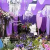 Tela Elástica para Boda Morada Seda de Leche para Boda Cortina de Techo Ola de Agua Multicapa Gasa Coreana Tejido Ecológico para Guardería