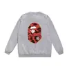 Bape Ape Head marca de moda unisex cuello redondo manga larga algodón estampado holgado chaqueta sudadera de otoño e invierno para hombre
