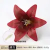Cabeza de flor de lirio artificial 3D realista, accesorio para el cabello Hanfu, materiales para manualidades DIY, accesorio para fotos de boda, guirnalda de flores, arreglo floral