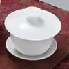Tazón tapa de pescado azul y blanco taza de té cuenco de té tamaño grande juego de té porcelana Jingdezhen cuenco de té para preparar cuenco de tres talentos de porcelana blanca cerámica pintado a mano