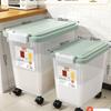 Contenedor de Arroz para Uso Doméstico, Juego de 25 kg Tarros Sellados a Prueba de Insectos y Humedad para Almacenamiento de Harina, Caja de Almacenamiento de Arroz de Grado Alimenticio, Shi Hua