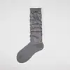 Calcetines Primavera y Verano 2025 Calcetines de Media Pantorrilla para Mujer Estilo Ballet Calcetines Blancos de Felpa Color Puro Medias de Malla Fina