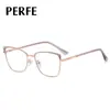 81559 Gafas Originales Anti-Luz Azul para Mujer, Exquisitos Armazones de Alambre Dorado con Brillo, Armazones Metálicos de Exportación en Stock al por Mayor