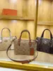 Elegante bolsa de mão pequena para mulheres, nova bolsa de balde pequena estilo vintage coreano 2026, estilo monograma versátil, bolsa de ombro e transversal estilosa