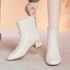 Botas Ajustadas para Mujer, Botas Individuales de Primavera y Otoño, Botines, Botas Ajustadas Versátiles, Botas de Terciopelo con Tacón Grueso para Otoño e Invierno, Una Pieza Envío Directo