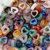 Cristal Natural Ágata Pedra Semi-preciosa Ametista Buraco Vertical Oco Amor Joias Acessórios DIY Acessórios de Pulseira Pulseira