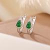 Pendientes de plata de ley S925 con diseño de calabaza, estilo retro, elegantes y de lujo, chapados en oro y jade.