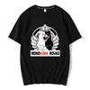 Teoría de la bala rueda de bala rota juego de baile anime periférico levanta la mano oso sonrisa oso manga corta principal camiseta de algodón verano
