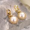 Aretes de Verano de Perla Natural Carta de Amor Camelia Arete Color Libre Sencillo Moda Alta Gama Aretes Ins