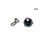 Cross-border 4mm cor zircão enterrado unha turquesa opala enterrado osso unha aço inoxidável clavícula pele unha punção terno