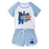 Amigos Arco-Íris Conjunto de Verão Novo Infantil Masculino e Feminino Camiseta de Manga Curta Shorts Conjunto Casual Infantil de Duas Peças