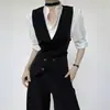 Traje Casual para Hombre y Mujer Cuello Barcaza Chaleco de Negocios Estilo Británico Nivel Alto Cuello Barcaza de Pistola Chaleco Slim-Fit Chaqueta Chaleco