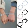 Pulsera sencilla de piedra magnética transfronteriza con banda de goma, atracción magnética, estudiante, buen amigo, amistad, cuerda de mano, red popular, novias, pulsera de pareja