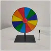 Rueda de la Fortuna para Transmisión en Vivo, Activity Prop de Enseñanza, Juego de Sorteo Borrable, Ruleta Pequeña de Escritorio