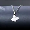 Collar nuevo transfronterizo de moda para mujer Hip Hop Street cadena de titanio para clavícula corta cadena colgante accesorios de discoteca saltarines