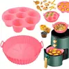 Plato de Silicona para Freidora de Aire de Venta Caliente Transfronterizo Bandeja de Silicona para Freidora Bandeja para Hornear Aislada Molde para Pastel Freidora Interior
