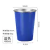 Copo de Café Camada Única Enrolado Transfronteiriço Copo de Água para Churrasco ao Ar Livre Copo de Cerveja de Aço Inoxidável 304 Estilo Portátil para Camping Atacado