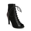 Sandálias Boca de Peixe para Mulheres, Primavera e Verão, Salto Fino, Botas Curtas Vazadas, Sapatos de Salto Alto para Dança Jazz com Cadarço, Sandálias de Tamanho Grande
