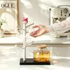 Lindo y Adorable Colgador de Tazas con Forma de Árbol, Escurridor de Vasos de Vidrio, Adorno de Escritorio Sencillo, Moderno, Negro y Blanco