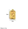Moda Europeia e Americana Alto Senso Geométrico Aço Inoxidável DIY Pingente Vácuo 18K Cor Dourada Galvanoplastia Pingente de Colar Venda por Atacado