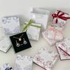 Estilo Vegetal Joyería Artística Francesa Caja de Empaque tipo Armadura Anillo Pendientes Pendientes Collar Pulsera Pulsera