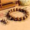 Pulsera de Madera Seis Caminos 2.0 para Hombres, 108 Cuentas, Madera Antigua Domadora de Dragones, Cuentas de Oración Estilo Étnico, Cuentas Budistas Unisex, Pulsera Coleccionable al por Mayor