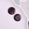 Botões Redondos Duplos de Casca de Coco Natural Retrô Feitos à Mão DIY Roupas Infantis Camisa Jaqueta Botões Acessórios de Botão Decorativos Material