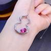 Colgante de Topacio Rosa Natural. Tamaño de la piedra principal de topacio rosa fino: 6*8mm Plata 925 Chapada en Oro Rosa