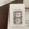 Nuevos pasadores de pelo, horquillas, pinzas laterales y pinzas para flequillo infantiles con diseño de cuadros florales de encaje de colores