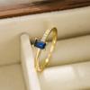 Aogu Anillo Abierto Geométrico de Zirconia Elegante y de Moda Francesa para Mujer Lujo Accesible Elegante Anillo de Gama Alta Suministro Transfronterizo