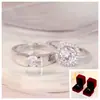 Anillos de Pareja Japoneses y Coreanos, Anillos de Boda con Diamantes Artificiales, Propuesta en Vivo, Anillos Falsos, Accesorios de Boda de Moda para Mujer, Estilo Popular de Moda