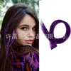 Extensões de cabelo sem costura de peça única, extensões de cabelo coloridas com estampa de leopardo, apliques de cabelo coloridos tingidos para pendurar na orelha, extensões de cabelo de pena, fibra sintética para comércio exterior no atacado