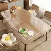 Protetor de Mesa Espesso, À Prova de Óleo, À Prova d'Água, Resistente ao Calor, Protetor de Mesa de Vidro Macio, Toalha de Mesa de PVC Lavável, Toalha de Mesa Transparente Cortável