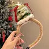 Acessório de Cabeça de Natal Alce Laço Faixa de Cabelo Feminina Criativa Engraçada Grampo de Cabelo Faixa de Cabelo de Galho de Alce Faixa de Cabelo para Fantasia de Festa Cabelo