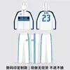 Conjunto deportivo con cremallera completa personalizado con patrones personalizados para estudiantes, conjunto de atuendo de rendimiento estampado para club deportivo casual
